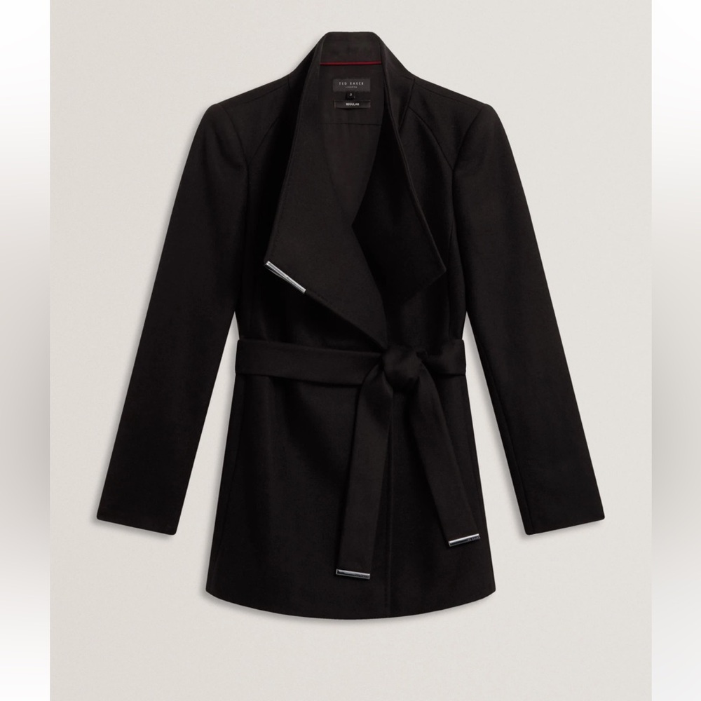 NWT Ted Baker Black Wrap Coat